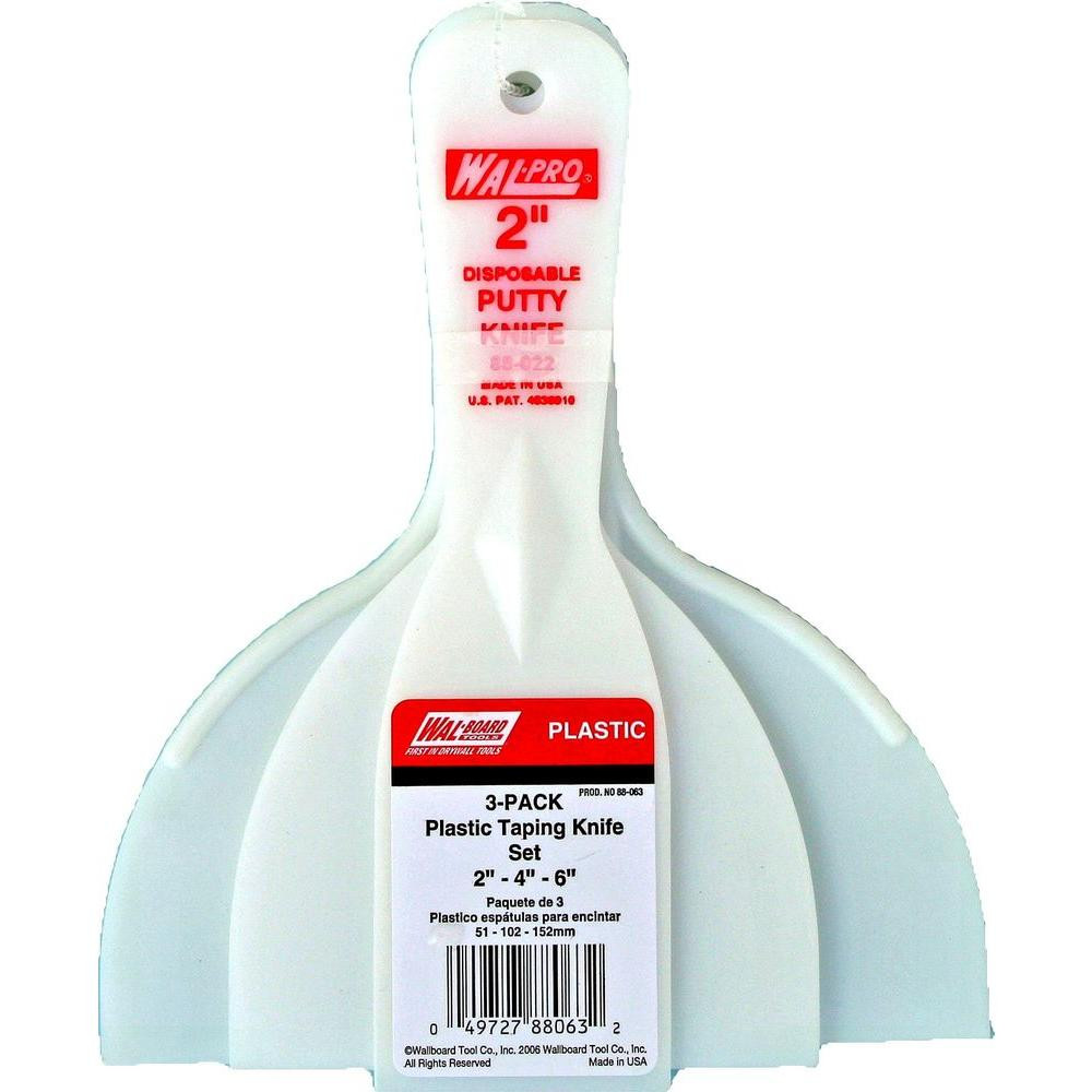 2 in., 4 in. and 6 in. Plastic Taping Knife Set | The Home Depot