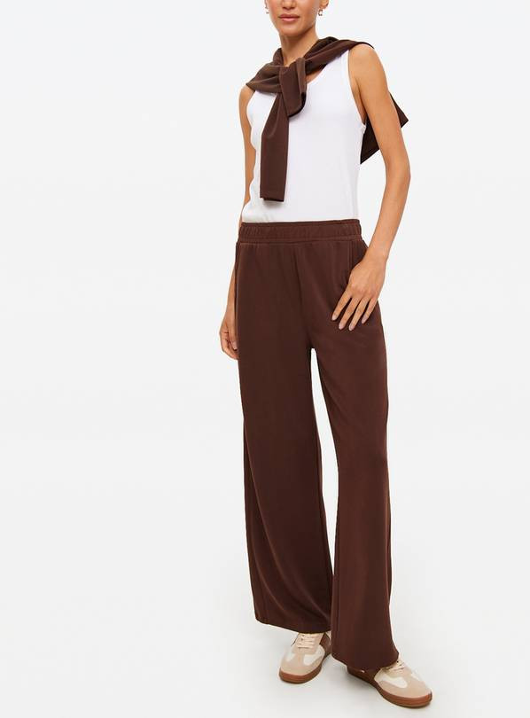 Chocolate Elevated Co-ord Wide Leg Joggers L | Tu Clothing