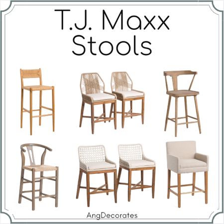 Shop T.J.Maxx with me! These bar and counter stools are so pretty and would work with a variety of design styles! 

#LTKhome