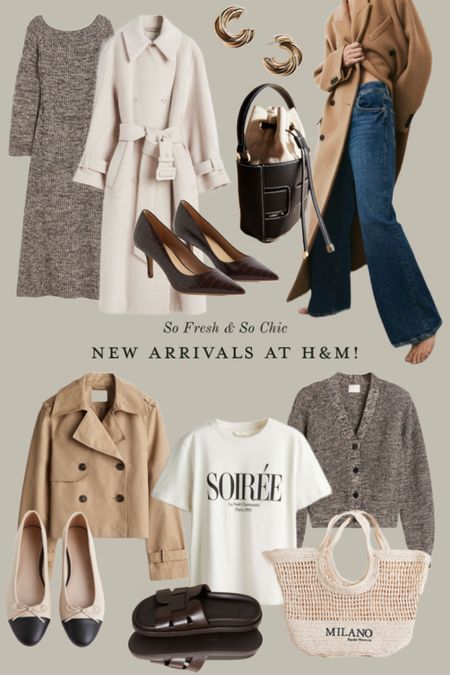 New Spring arrivals at H&M! So good!
-
Cropped trench coat - wool blend trench coat - shoulder pad cardigan - wide straight leg jeans - graphic t shirt - woven beach bag - brown Hermes sandal dupes - brown croc pumps - off shoulder knit dress - midi off shoulder dress - black bucket bag with white stitching - Chanel ballet flat dupes - affordable work outfits - work from home - spring outfits - vacation outfits - travel outfit 

#LTKworkwear #LTKstyletip #LTKshoecrush
