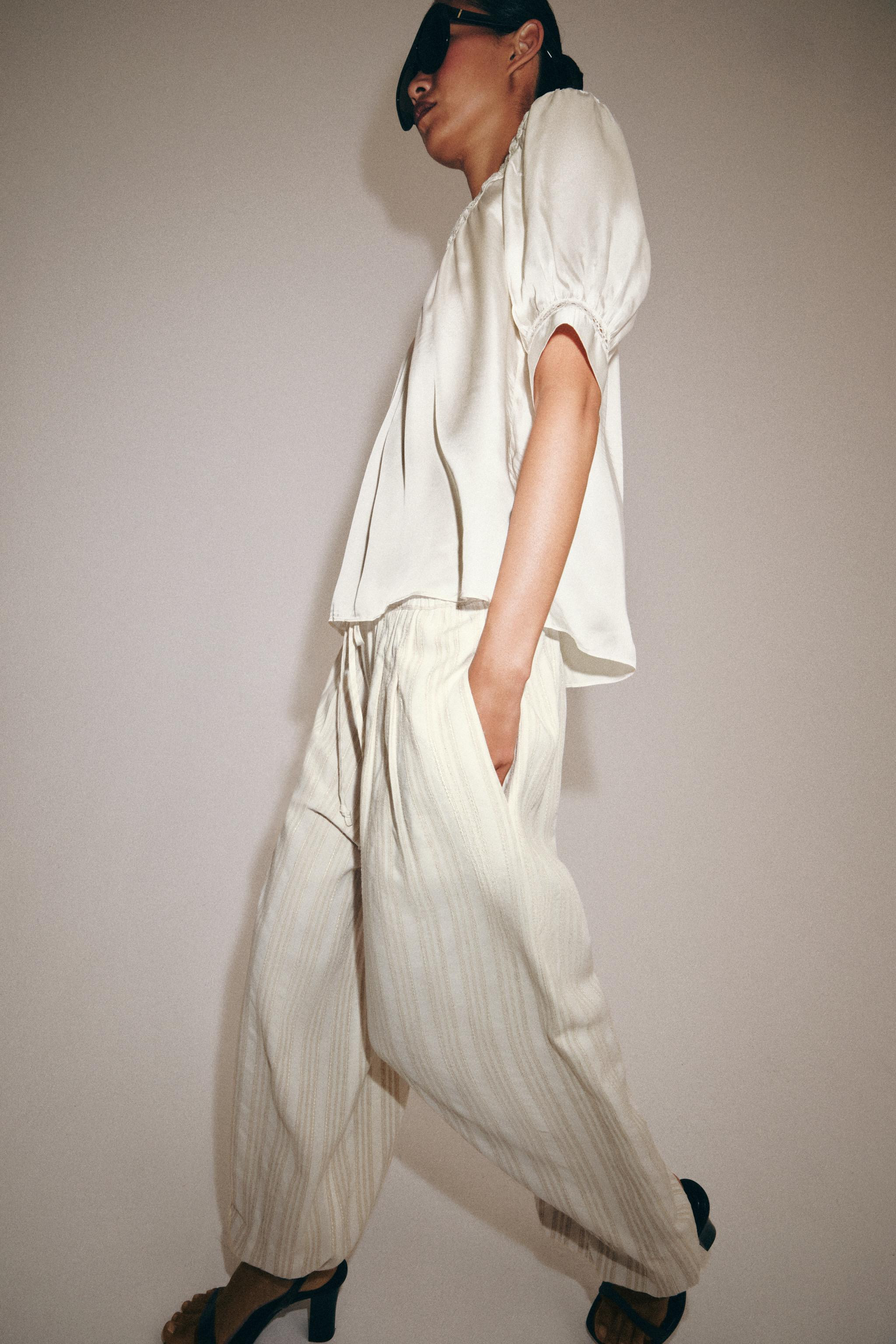 STRIPED BALLOON PANTS ZW COLLECTION | Zara US