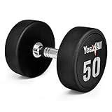 Yes4All Urethane Dumbbells with Anti-Slip Knurled Handle 5-50LBS for Muscle Building - Sold Indiv... | Amazon (US)