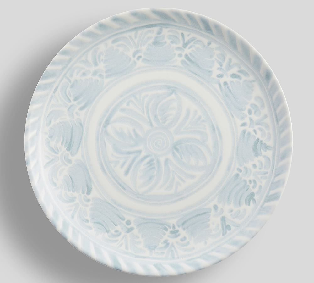 Chambray Tile Stoneware Dinner Plates | Pottery Barn (US)