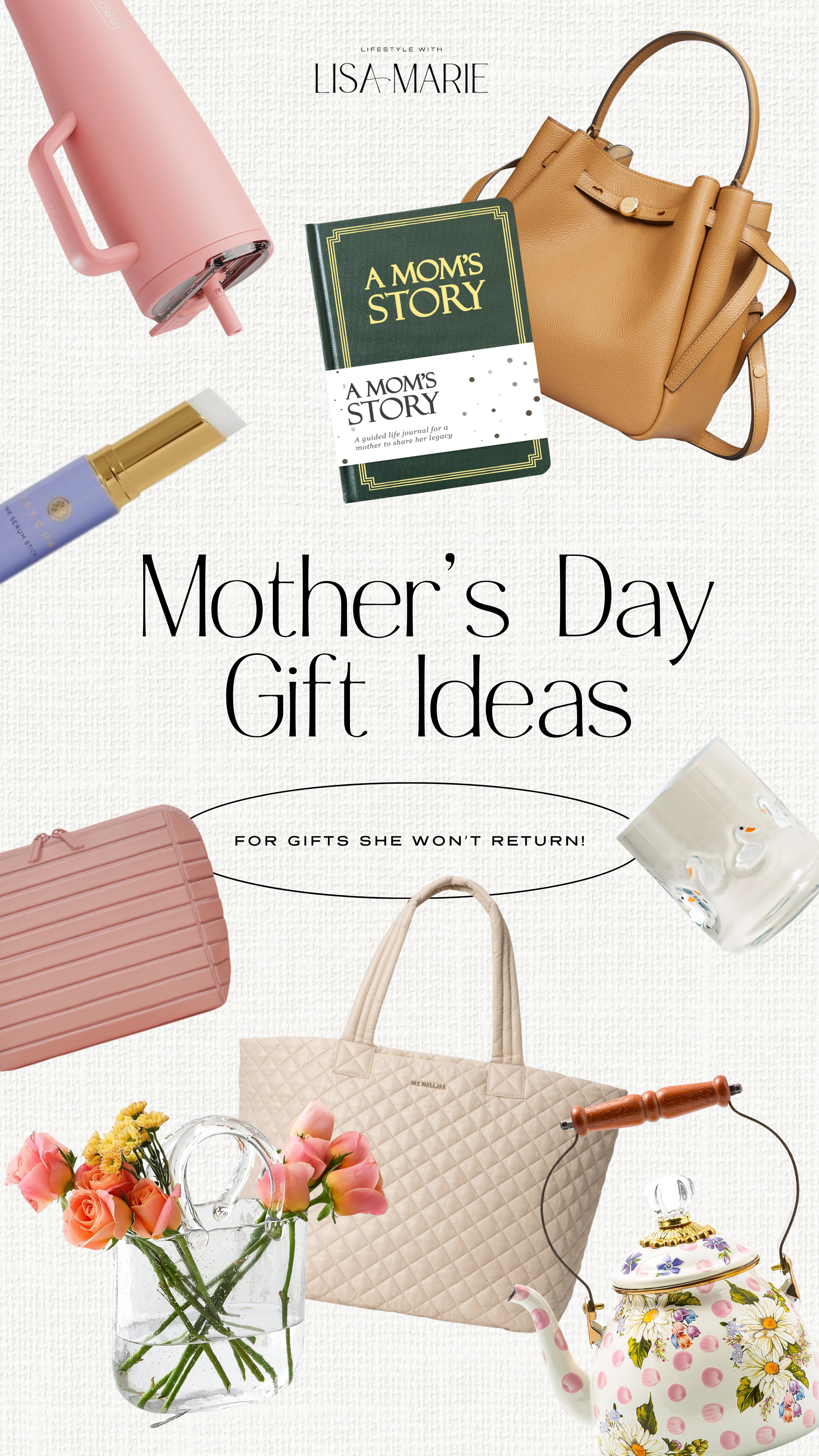 Mother's Day gift ideas for gifts she won't return! Tea kettles, glass vases, cups and luxe home decor. Clean beauty, cosmetics, anti-aging and self-care gifts. Travel cups, mugs and totes. Designer handbags and purses.  

 

#LTKMothersDay #LTKmomlife #LTKSeasonal