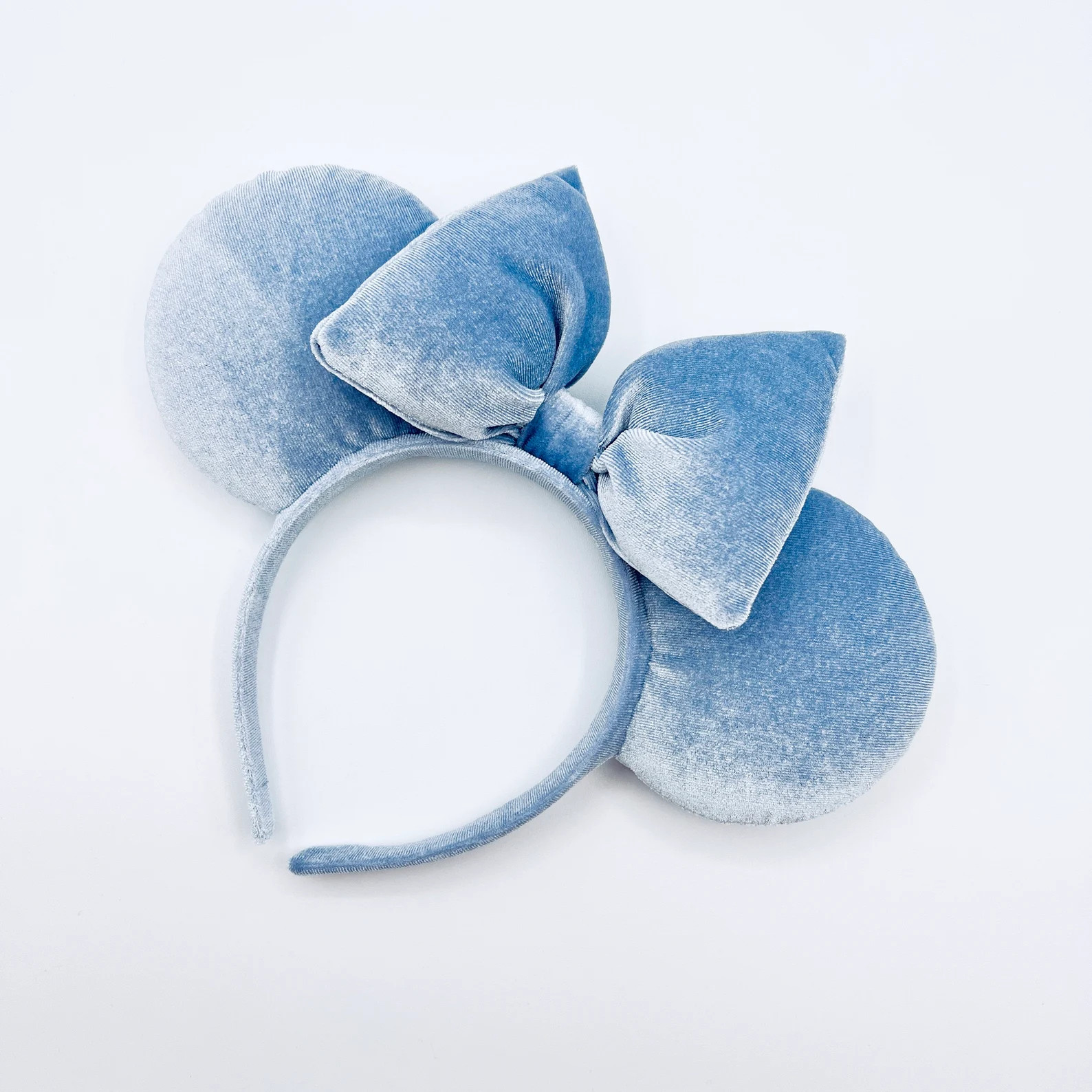 Dusty Blue Velvet Mouse Ears Headband - Etsy | Etsy (US)