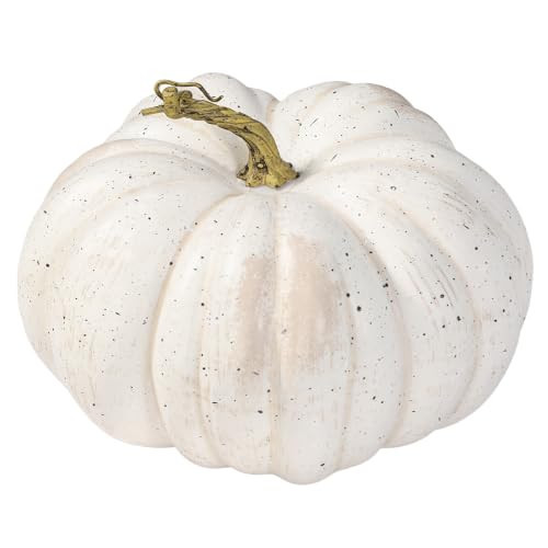 Lcuasc Realistic Artificial Foam Pumpkin for Outdoor,Flecked White | Amazon (US)