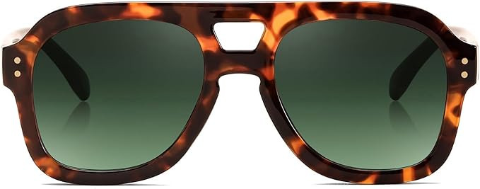 FEISEDY Aviator Sunglasses For Women Men Square Chunky Trendy Eyewear B2846 | Vintage Design, Dur... | Amazon (US)