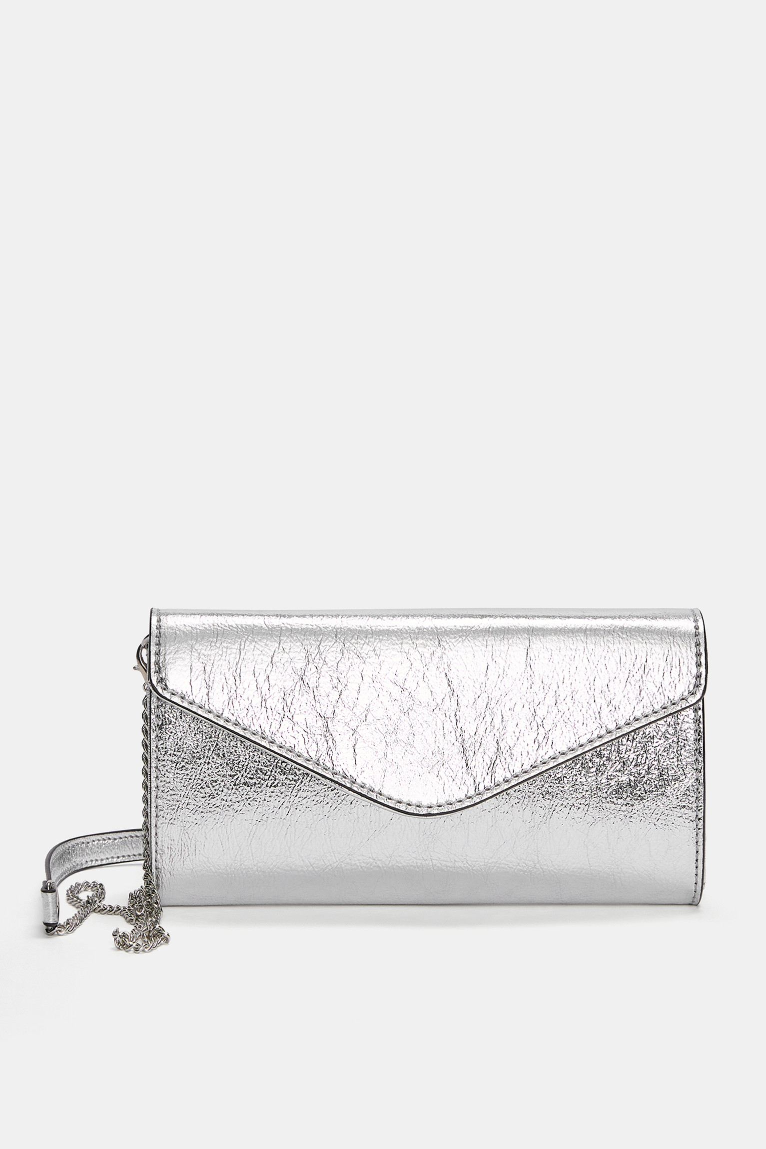 Metallic crossbody clutch | PULL and BEAR UK