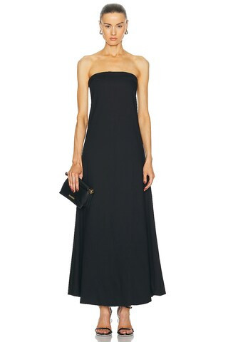 AEXAE Column Maxi Dress in Black - Black. Size XS (also in ). | FWRD 