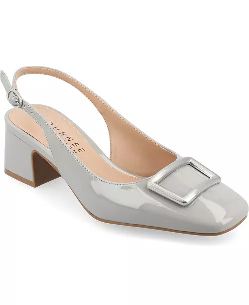 Journee Collection Women's Everlee Slingback Square Toe Pumps - Macy's | Macy's