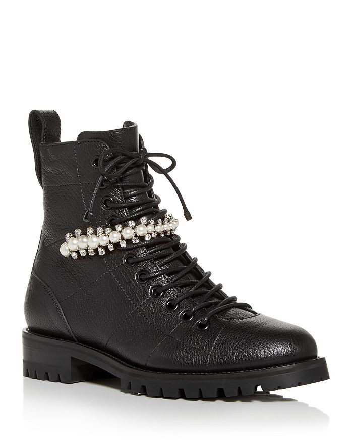 Jimmy Choo
            
    
                
                    Women's Cruz Lace Up Flat Boots | Bloomingdale's (US)