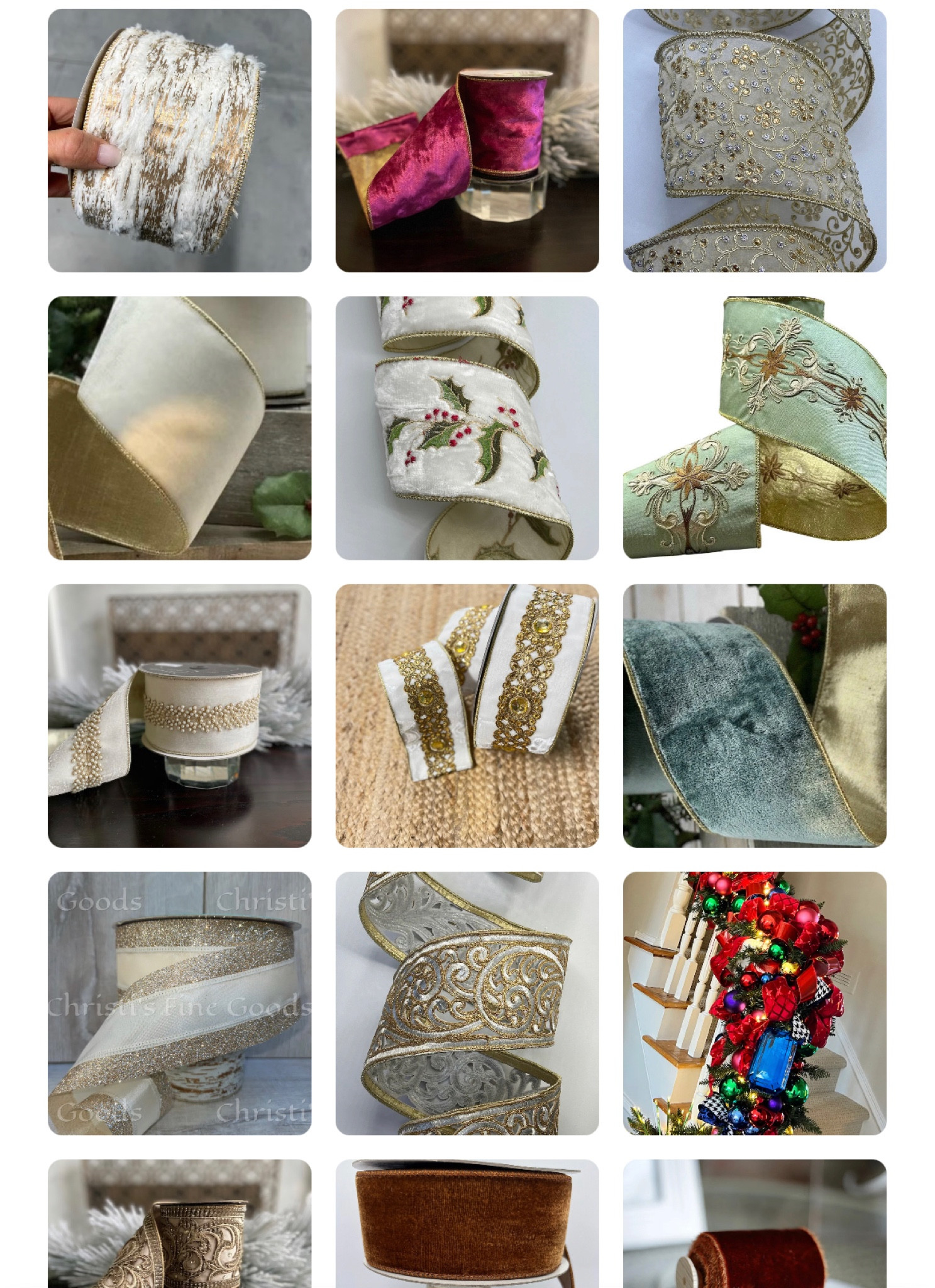 Gorgeousness at it’s finest! Beautiful Luxury Ribbon for you Christmas Decor! 

#LTKSeasonal #LTKhome #LTKHoliday