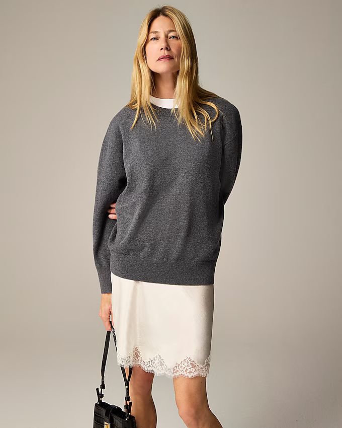 Cashmere relaxed crewneck sweater | J. Crew US