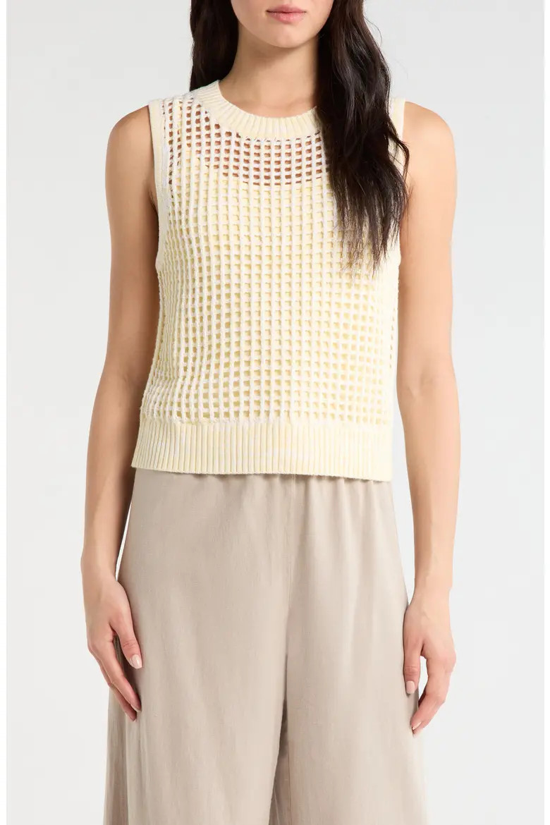 Camellia Open Knit Sleeveless Sweater (Women) | Nordstrom | Nordstrom