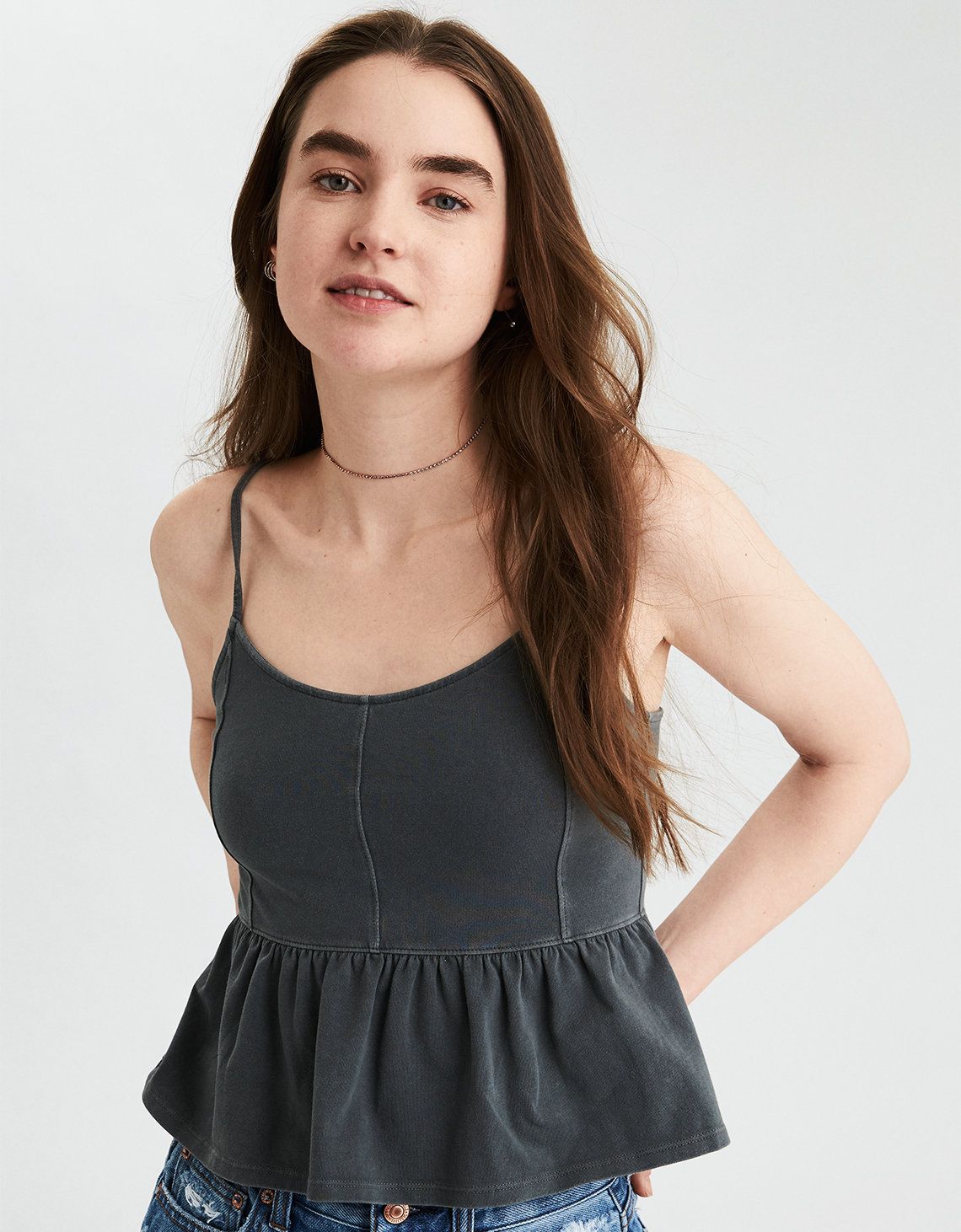 AE Babydoll Corset Tank Top | American Eagle Outfitters (US & CA)