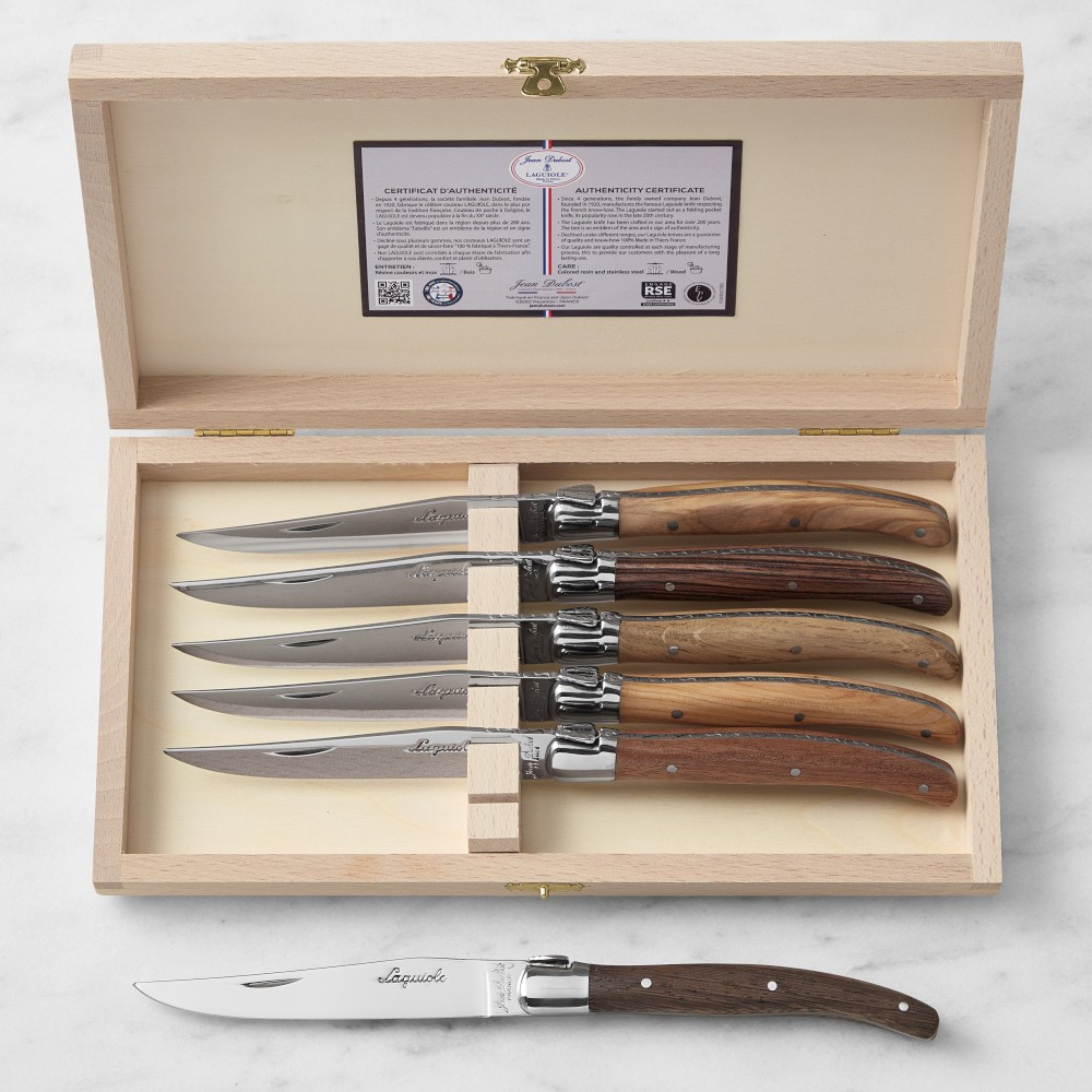 Jean Dubost Laguiole Mixed Wood Steak Knives, Set of 6 | Williams-Sonoma