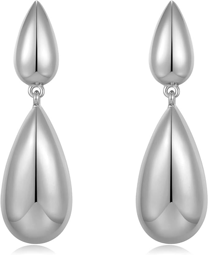 VEDAIM Long Waterdrop Earrings for Women Gold Droplet Hoop Dangle Earrings Fashion Jewelry for Wo... | Amazon (US)