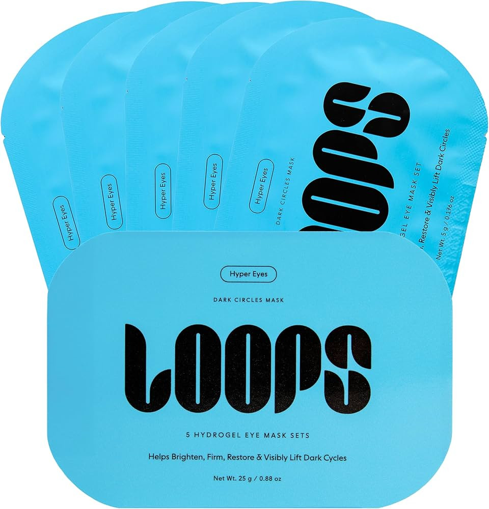 LOOPS Hyper Smooth Eye Hydrogel Eye Mask - 5 Pc, Hydrate, Nourish and Help Reduce Dark Circles fo... | Amazon (US)