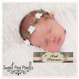 Baby Headband, Baby White Flower Wreath Headband, Halo, Bohemian Style, Toddler Headband, Any Size | Amazon (US)