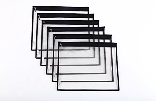 Augbunny Multi-Purpose Water Resisitant Clear PVC Organizer Bag Pouch with Zipper Closure 6-Pack | Amazon (US)
