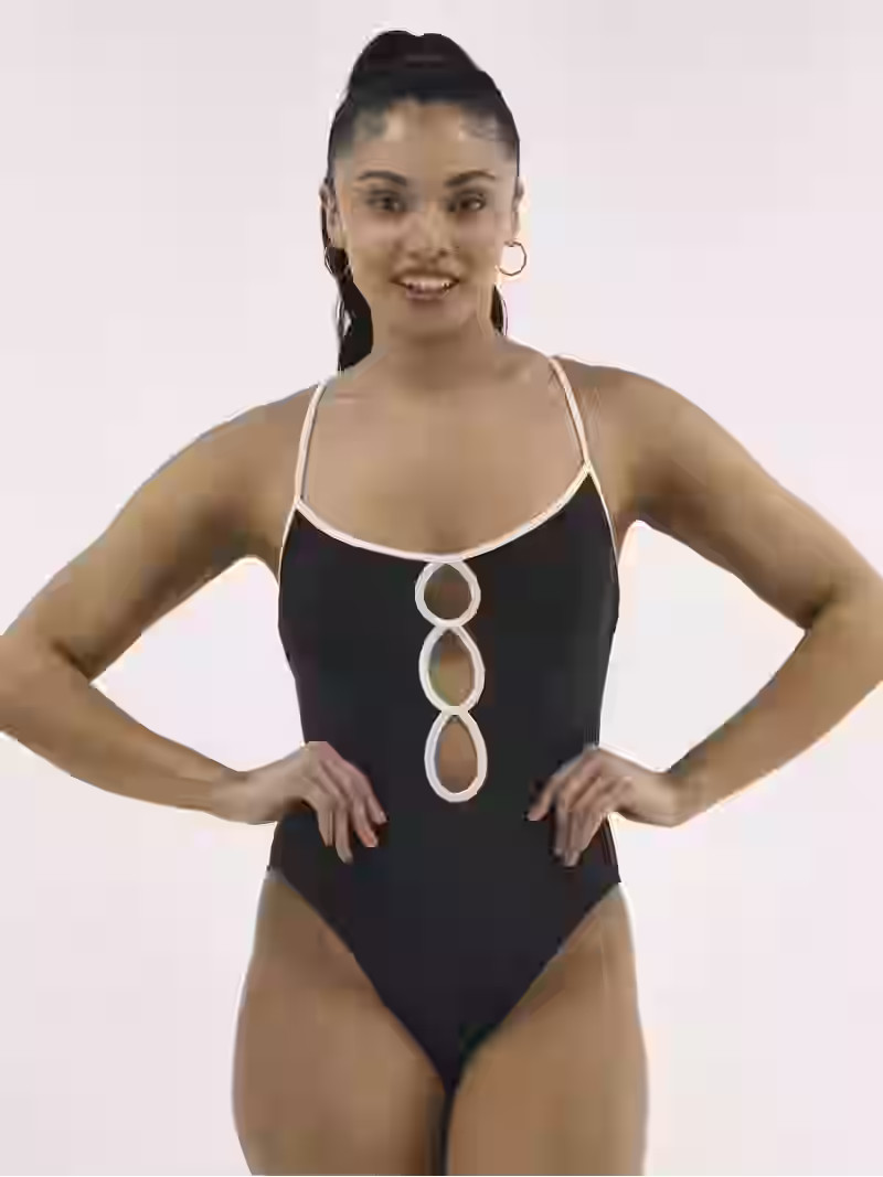 No Boundaries Scoop Neck One Piece Swimsuit, Women's | Walmart (US)