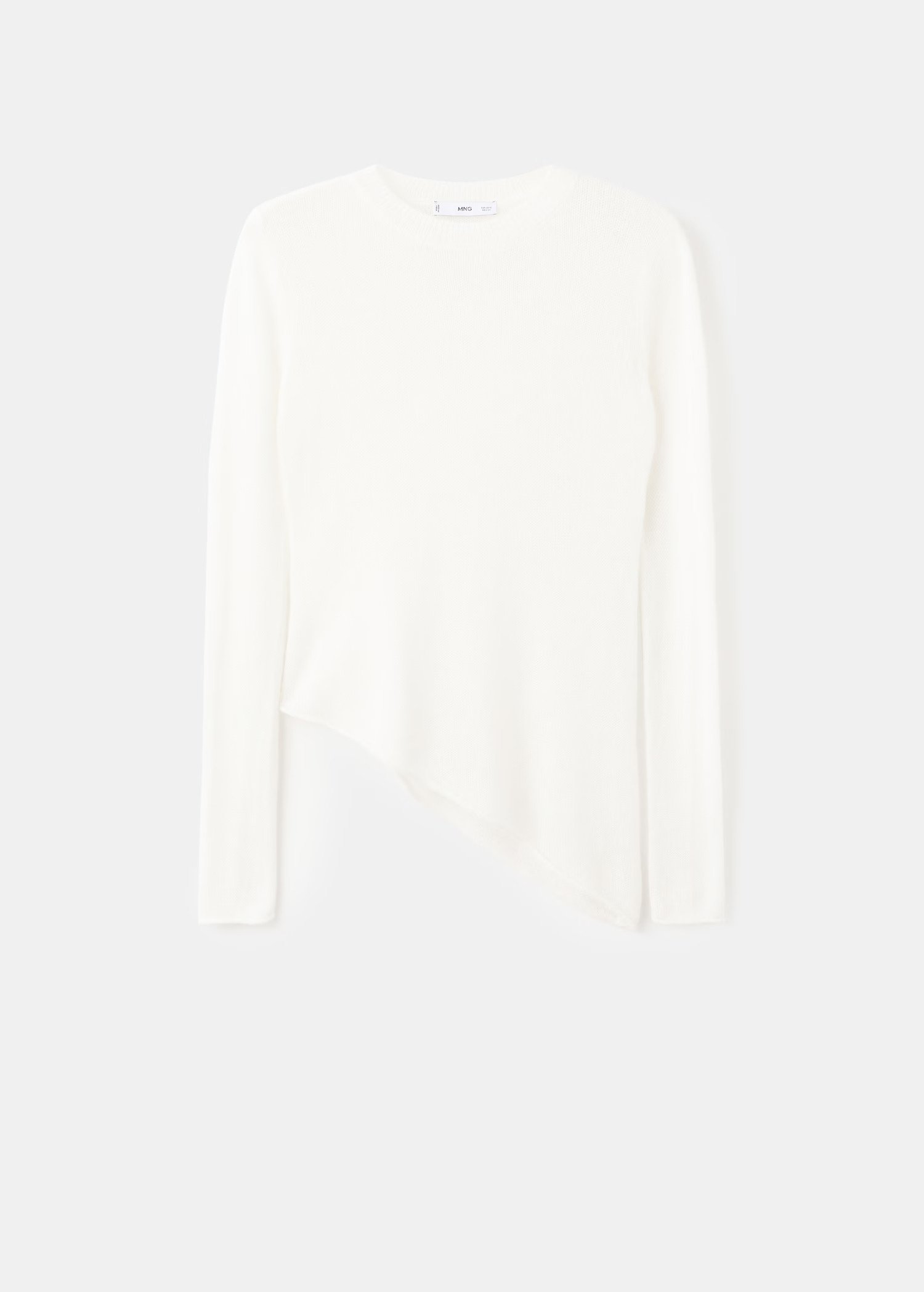 Pull asymétrique mélange alpaga et laine | Mango EU