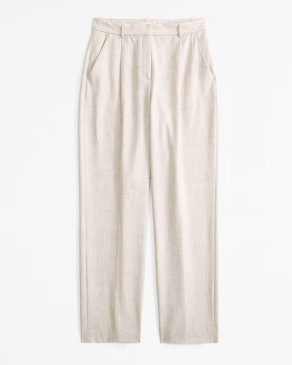 Women's Curve Love A&F Quinn Tailored Straight Pant | Women's Bottoms | Abercrombie.com | Abercrombie & Fitch (US)