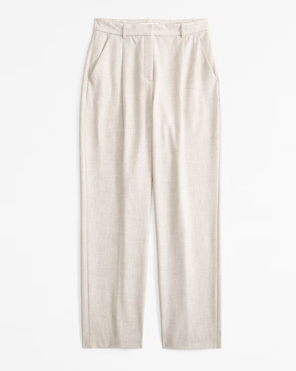 Women's Curve Love A&F Quinn Tailored Straight Pant | Women's Bottoms | Abercrombie.com | Abercrombie & Fitch (US)