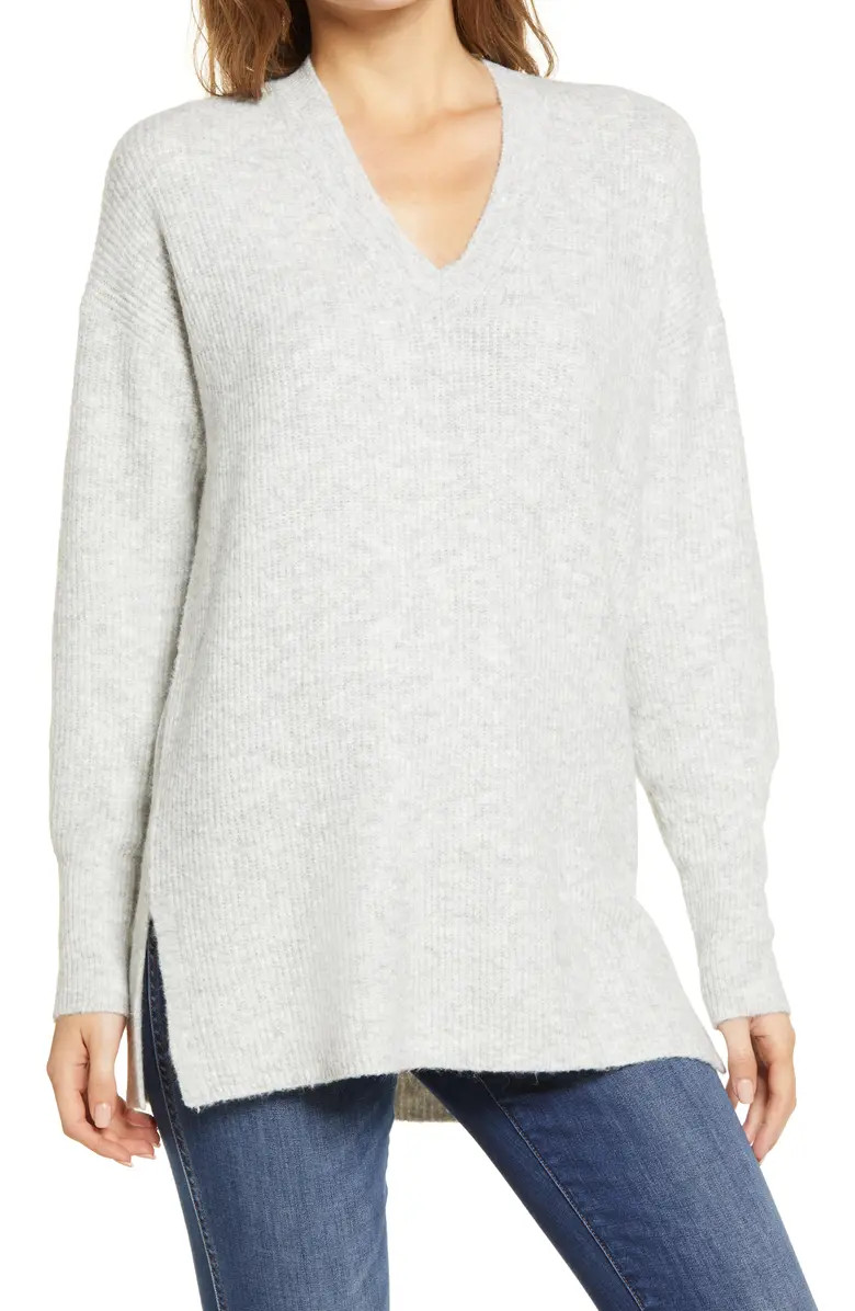 Cozy V-Neck Tunic Sweater | Nordstrom