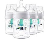 Philips AVENT Anti-Colic Baby Bottles with AirFree Vent, 4oz, 4pk, Clear, SCY701/04 | Amazon (US)