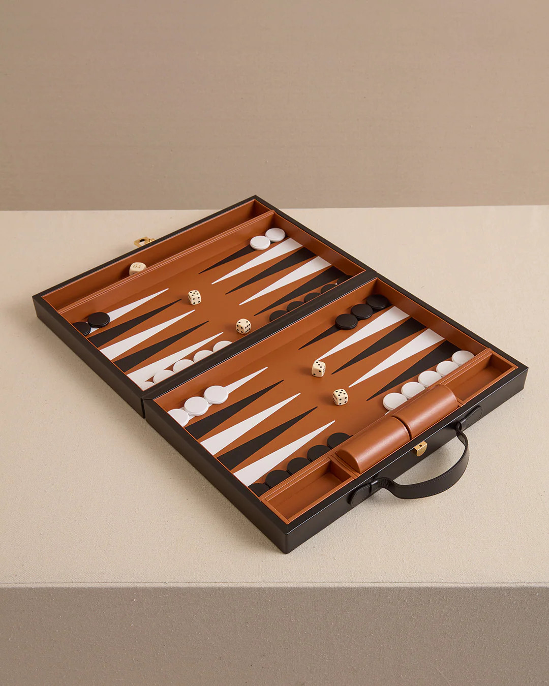 Rear Window Backgammon in Black and White | Mark Cross