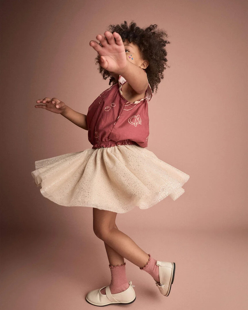 Toddler Girl Avenue Twirl\u2122 Sparkly Mini Skirt - Cream | Carter's | Carter's Inc