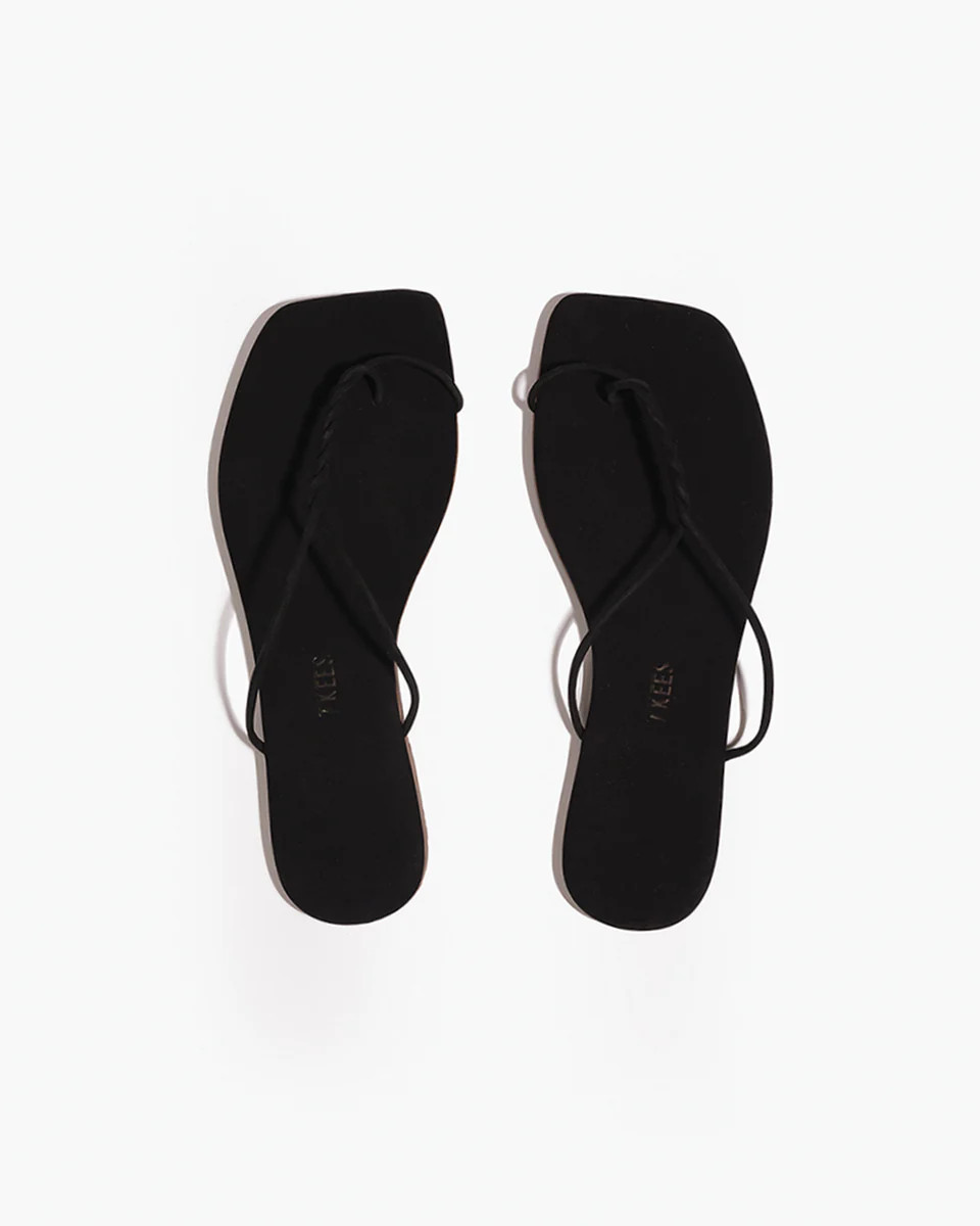 The Simone – Square Toe Suede Thong Sandal by TKEES | TKEES