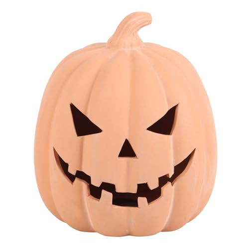 22cm Terracotta Pumpkin Decoration: Effortless Halloween Decor - Lasting Elegance, Versatile Styling, Safe Alternative | Amazon (US)