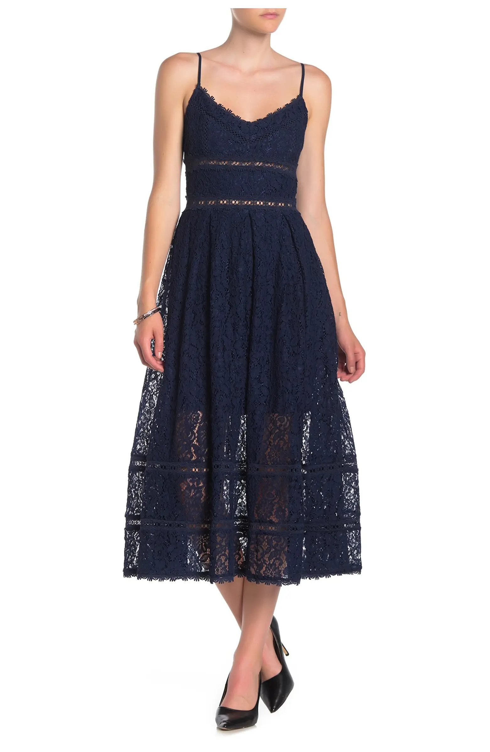 Crochet Lace Midi Dress | Nordstrom Rack