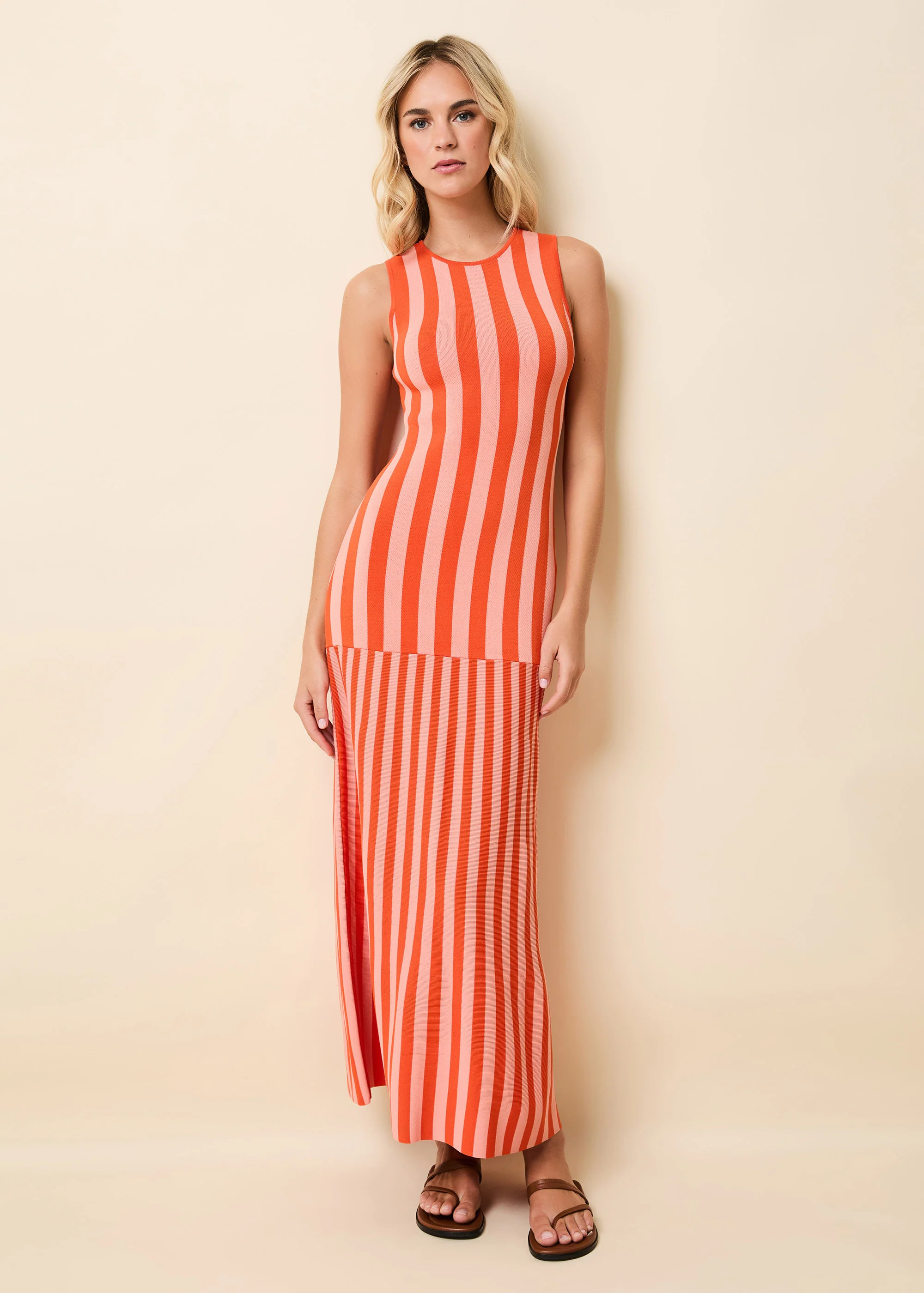 Petra Dress Peachykeen / Rust | Solid & Striped