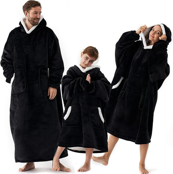 EHEYCIGA Wearable Blanket Hoodie for Women Men and Kids, Reversible Ultra Soft Plush Fuzzy Warm B... | Amazon (US)