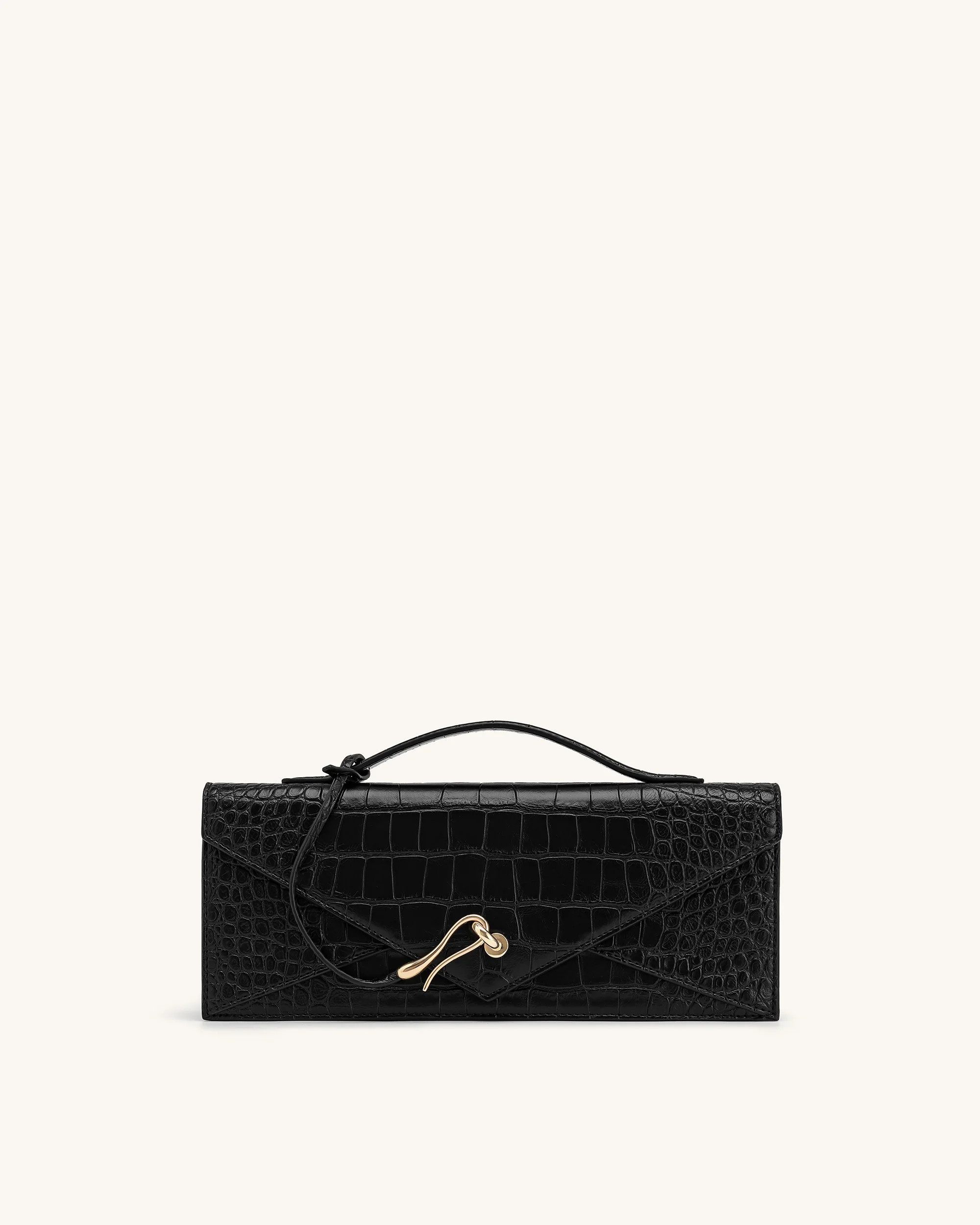 Celeste Envelope Top Handle Bag - Black Croc | JW PEI US