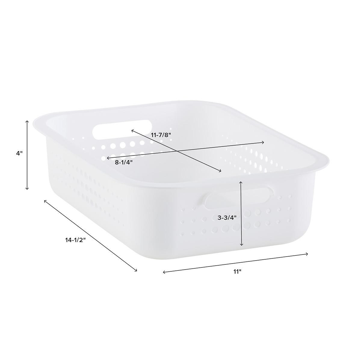 SmartStore Small Nordic Basket White | The Container Store