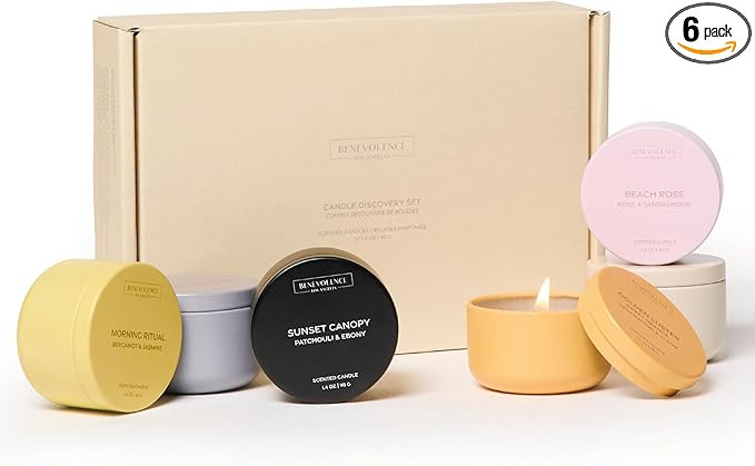 Benevolence LA Candle Gift Set – 6 Fall Scented Candles (1.4 oz) | Aromatherapy Candles with Or... | Amazon (US)