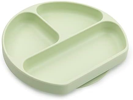 Bumkins Silicone Grip Dish, Suction Plate, Divided Plate, for Baby and Toddler, BPA Free, Microwave  | Amazon (US)