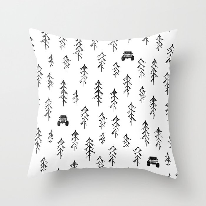Among the Trees Throw Pillow by littlejeepadventures | Society6