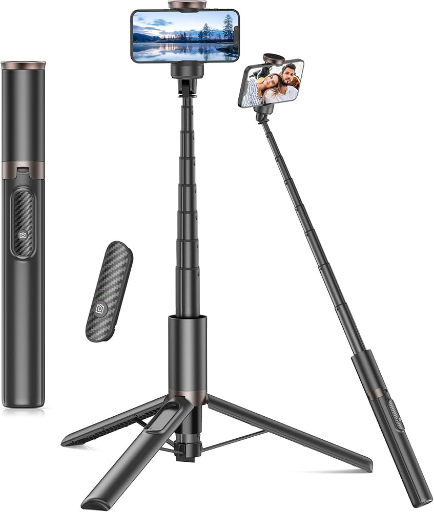 TONEOF Travel Tripod 60" Selfie Stick Tripod,All-in-1 Extendable Cell Phone Tripod Stand with Rem... | Amazon (CA)
