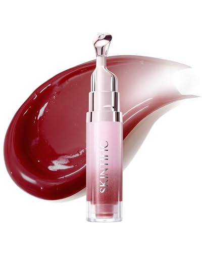 SKINTIFIC Peptide Brightening Lip Serum, Hydrating & Plumping Tinted Lip Gloss, Moisturizing Lip Balm with Polypeptides & Squalane for Glossy Sheer, Smooth Lips(11U Dusty Rose) | Amazon (US)
