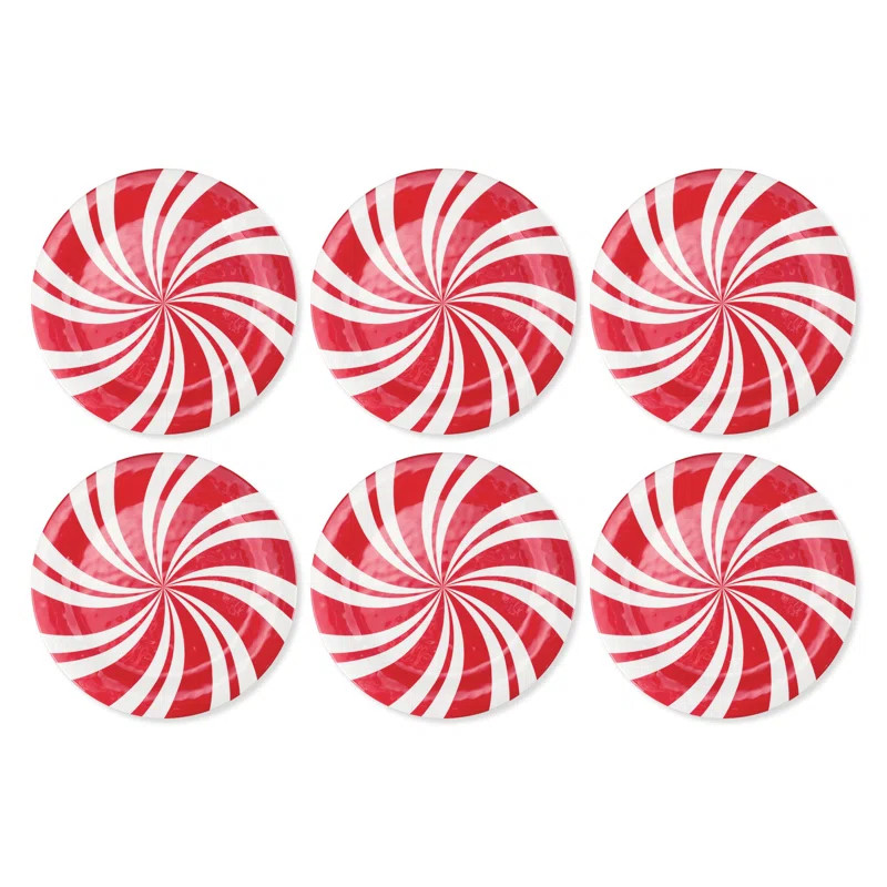 Peppermint, 11" Melamine Plate S6 (Set of 6) | Wayfair North America