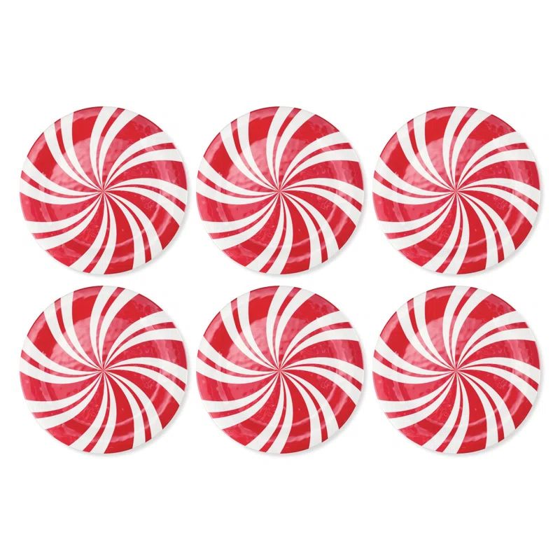 Peppermint, 11" Melamine Plate S6 (Set of 6) | Wayfair North America