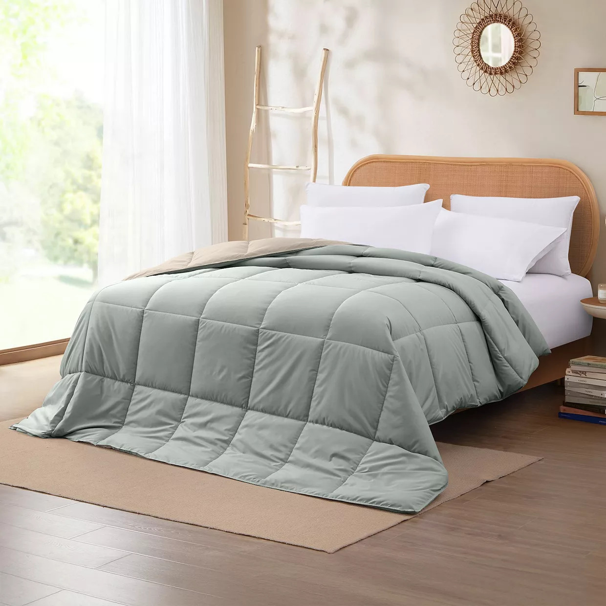 Modern Threads Solid Down-Alternative Reversible Comforter | Kohl's