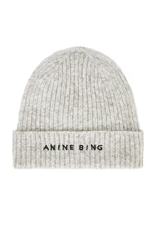 ANINE BING Elia Beanie in Light Heather Grey from Revolve.com | Revolve Clothing (Global)