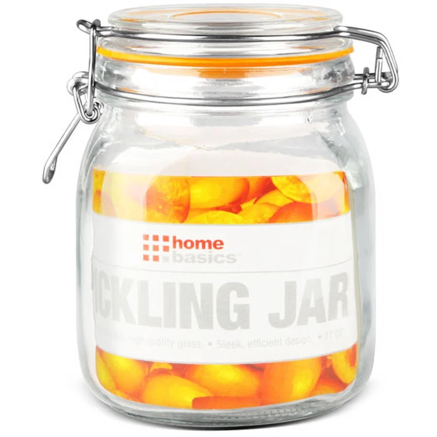 Home Basics Glass Pickeling Jar with Lid | Walmart (US)