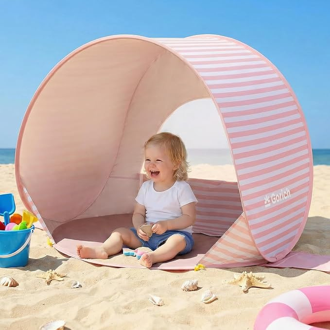 Gorich Pop Up Baby Beach Tent with UPF50+ UV Protection, Portable Toddler Sun Shelter with Mesh V... | Amazon (US)